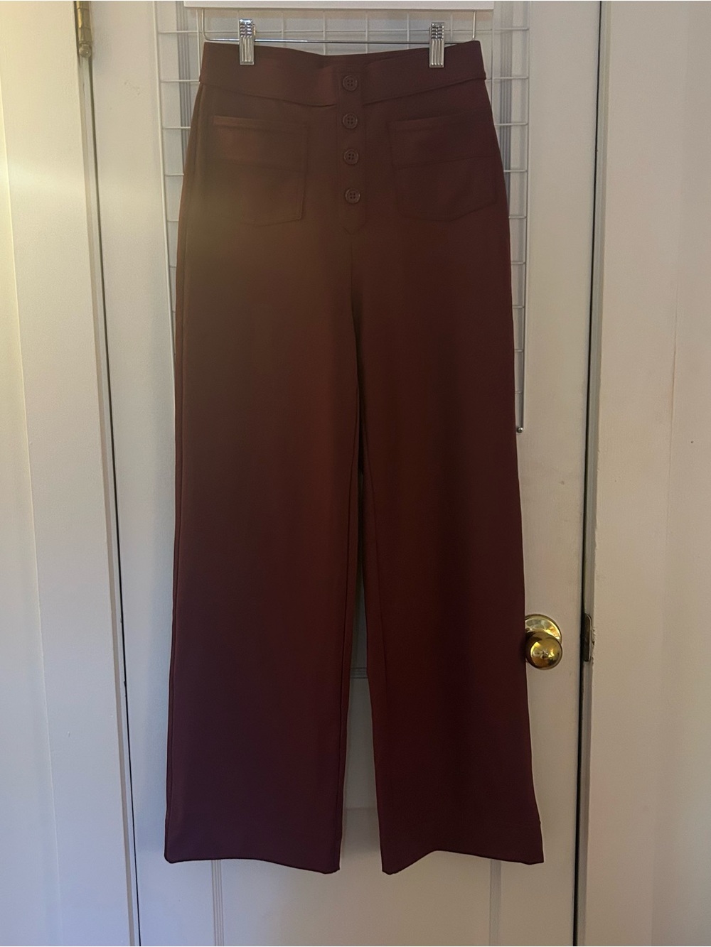 DayStretch High Waisted Pockets Straight Leg Casual Pants